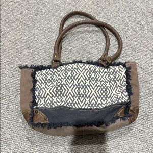 Myra Bag Brown and Black Tote